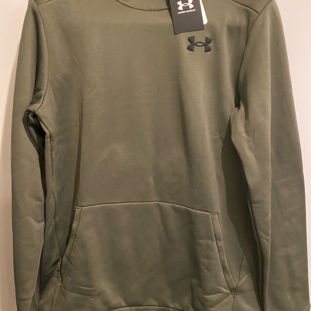 Under Armour Olive Green Fleece Hoodie Youth XL NWT